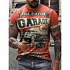 Мужские футболки Summer Mens T Рубашки Негабаритная свободная одежда винтажная модная футболка с коротким рукавом для мужской модная повседневная футболка 3D-печати