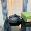 豪華なデザイナースリッパ穴あきラバーレターgggサンダルプラットフォームラグ靴sole低かかとパターンサンダル女性スリッパ透明な材料スライド