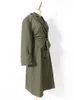 Trench femme vert irrégulière grande taille Trench nouveau revers manches longues coupe ample coupe-vent mode marée printemps automne 2022