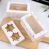 15pcs 2/4/6キャビティマーシングカップケーキボックスとパッケージングケーキクッキーウィンドウマフィンドレージホルダーデザートコンテナ220427