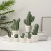 Nordic Desktop Decor Simulazione Cactus Figurine Modello in miniatura Home Office Decorazione della stanza Bonsai Ornamento Artigianato Regali