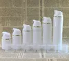 Bouteilles de pompe sans air vides de 50 ml 150 ml avec des conteneurs de lotion de bouteille de vide en plastique de ligne d'or 100 pcs/lot