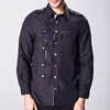 العلامة التجارية الرجال قميص تصميم الأزياء رجالي سليم صالح القطن اللباس أنيق طويل الأكمام s قميص أوم camisa masculina 220323
