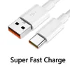 7A 100W TYPE-C USB كابل شحن فائق السرعة لـ Huawei Mate 40 30 Xiaomi Samsung Fast Charging Charger Cables Cord