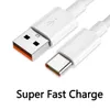 7a 100w Cabo USB Cabo USB Super-Fast Cable para Huawei Mate 40 30 Xiaomi Samsung Cabos de carregamento rápido Cabo de dados