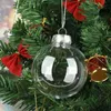 Party Decoration 1pc Transparent Plastic Christmas Trees Acrylic Fillable Bauble/Ball Gift Present Box Clear OrnamentParty