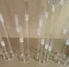 6pcs centrotavola decorazione di nozze candelabro portacandele trasparente candelieri in acrilico per matrimoni festa evento