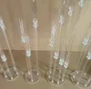 6PCS Centrum dekoracji ślubnej Candelabra Clear Candle Holder Acryl Candlesticks na Wesela imprezę imprezową