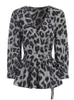 Celmia Women Elegant Blouse Summer Sexy V-Neck Leopard Print Tunic Shirt Belted Office Fashion Top Ruffles Blusas Femininas 220623