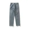 Harajuku Ripped Hole Cut Brief Retro Casual Jeans Männliche und Weibliche Gewaschene Taschen Gerade Baggy Denim Hosen Streetwear T220803