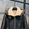 Mens Winter Leather Jackets Hooded Winter Real Raccoon päls krage rockar Shearling Tops Varma utkläder överrockar av hög kvalitet svart vattentäta vindbrytare