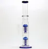 Hookah Glass Bong Water Pipe 13 pulgadas Filtro de doble rama Transparente Bongs Dab Rig con tazón de tabaco de 14 mm para fumar
