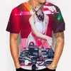 Herren-T-Shirts, Herren-Strand-Hip-Hop-3D-gedrucktes Luxus-Outfit, Sommer-O-Ausschnitt, modische Tops, übergroßes T-Shirt, lustige Straße, kurze Ärmel