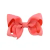 100 шт 3 дюймов лента Grosgrain Bow Hair Clips для малышей девочки сплошные цвета клип аллигатор детские дети подростки волосы Барреттесы аксессуары