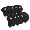 10 teile/satz Golf Head Covers Club Eisen Schutz Abdeckung Zubehör Schwarz Golfer Geschenk Golf Zubehör Golf Zeug