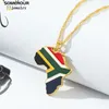 Hänge halsband vintage afrika kart flagga halsband enhet afrikanska länder svarta etniska rötter charms hiphop smycken för kvinnor gåvapendant