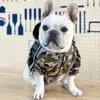 Kamuflaj Köpek Yağmurluk Evcil Köpek Kıyafetleri Büyük Köpekler için Boğa Terrier Giyim Fransız Buldog Su Geçirmez Ceket Pug Kostüm A36 201102