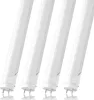 JESLED Stock in US LED T8 Tube 4FT 28W 6000K G13 192LEDS Light Lamp Bulb 4 feet 1.2m Double row 85-265V led lighting Frosted Cover