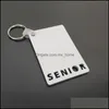 D￩corations de No￫l Festive Party Supplies Home Garden Sublimation Blank Keychain Pendant MDF Prince ￠ double face Cl￩ de transfert de chaleur Ch