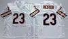 Rare 23 Devin Hester Jersey 9 Jim McMahon 34 Walter Payton 40 Gale Sayers 50 Mike Singletary Blanc Maillots de Football Rétro Cousus Hommes