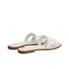 Designer Orange tofflor Sandaler Lyxiga Tofflor kvinnor Slides Flat Flip Flops Krokodilskinn Slide Dam Beach Sandal Sommar äkta läder Slipper Skolåda