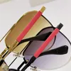 Ny modedesign Solglasögon 78Ws Metal Half Frame Pilot Cut Lens Populära och enkel stil mångsidig utomhus UV400 -skyddsglasögon Toppkvalitet