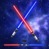 2PCS Flashing Lightsaber Laser Double Sword Saber Kpop stick Cosplay Toys Sound And For Boys Girls Gift 220808