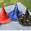 Halloween Star Witch Hat Décorations Enfants Garçons Préférés Dress Up Props Chapeau Magique Pour Halloween Party Home Decor Fournitures 220815