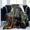 Dinosaur Throw Kids Boys Ancient Animal Flannel Blanket Fleece Dragon Blankets for Couch Sofa Bedroom Living Room 220616