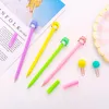 Gel Pens 32Pcs Ink Cartoon Cute Candy Colors Round Cubs Neutral 0.5mm Black Student Office Stationery Prizes Gift Wholesale