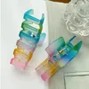 Novo gradiente de design Rainbow Jelly Catch Shark dente clipes de garra grande para mulheres acessórios de cabelo de menina por atacado