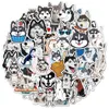 Vattentät klistermärke 50 st Rolig Husky Animal Pet Dog Klistermärken För Snowboard Kylskåp Laptop Gitarr Kall DIY Hem Vägg Vinyldekaler Kids Teens Toy Car Stickers