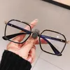 Fashion zonnebrillen Frames Vintage TR90 Anti-blauw lichte heldere zwarte brillen voor vrouwen merk vierkante computerglazen frame mannen retro myopia