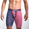 Erkekler Sweetwear Yaz Moda Amerikan Bayrağı Erkekler Seksi Yakın Uygun Pamuk Pijama Pantolon Eşcinsel Elastik Lounge Pantolon/Uyku Bottomları