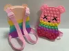 Fidget pop leksak ryggsäck bubbla väska finger press skolväska justerbar axelband dekomprimering leksaker för barn