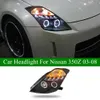 Car Daytime Light For Nissan 350Z LED Headlight Assembly 2003-2008 DRL Turn Signal Light High Beam Angle Eye Auto Accessories Lamp