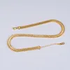 Chokers vattentäta smycken Dubbelskikt kubansk kedja rostfritt stål halsband hög kvalitet metall 18k struktur för kvinnokokare