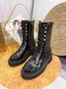 Luxe nouvelles femmes bottes au genou neige 8 pouces chevalier hiver mode 100% cuir véritable à lacets Martin chaussures taille 35-42