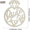 Party Decoration Bride To Be Diamond Shape Sign Wedding Po Booth Prop Wood Cutout For Wall Decorations Bridal Shower