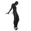 Costumes Catsuit cosplay d'halloween, robe portefeuille longue pour femmes, body de fête Sexy