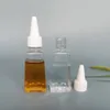 Bottiglie di plastica trasparenti da 30 ml Bottiglie di confezioni vuote Consigli per liquidi Contagocce trasparente Bottiglia trapezoidale in PET morbido Campioni Contenitore di stoccaggio di medicinali