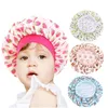 Cute cotton Bonnet Night Sleep Cap for Children Kids Satin Wide-brimmed Elastic Turban Chemo Hat Girl boy Hair Care Accessories