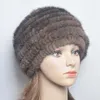 Berets Natural Mink Woven Hat Winter Ladies Warm Outdoor Leisure Business Luxury Authentic Princess 2022