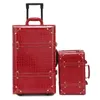 Beasumore Rétro Crocodile Pu En Cuir Ensembles De Bagages À Roulettes Spinner Femmes Mot De Passe Valise Roues Pouces Cabine Vintage Trolley J220707