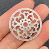 Charms Natural Sea Shell Pendant Hollow Tree Of Life Phoenix Shape Handicraft Carving DIY Jewelry Crafts Accessories WholesaleCharms