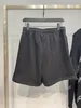 Shorts Masculino Plus Size com estampa de algodão e bordado, Triângulo ferro 100% réplica do tamanho europeu Shorts de algodão 42ww