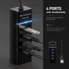 USB 3.0 Hub 4 Ports High Speed ​​Multi Hubs USB Splitter Expansion för Flash Drives PC Computer Laptop Adapter