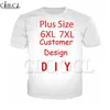 DIY Design personnalisé T-shirt Hommes Femmes 3D Imprimé Propre Image Star Chanteur Anime Dessin Animé Animal Harajuku Style Tshirt Tops 220704