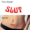 Customized Personalised Temporary Tattoo Any Adult Words BDSM Phrases Custom Images Personalized Role Play