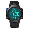 Sport Casual Led Klockor Män Digital Clock Multi-Functional Gummi Man Fitness Army Military Electronic Watch